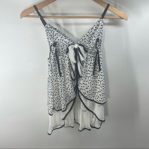 Victoria's Secret | Tier Ruffle Dot Ribbon Exposed Cup Ribbon Tie Babydoll Bow